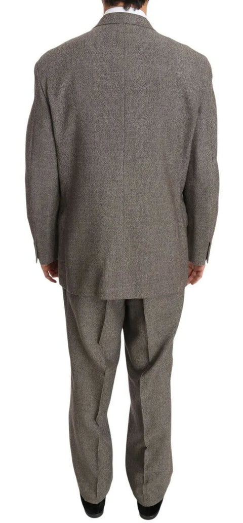 Brown Wool Regular Single  Breasted Suit Fendi