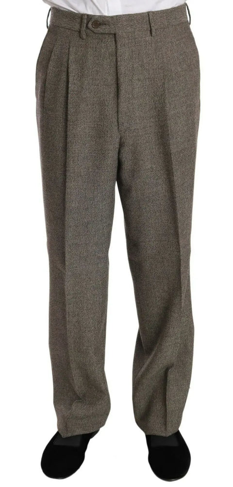 Brown Wool Regular Single  Breasted Suit Fendi