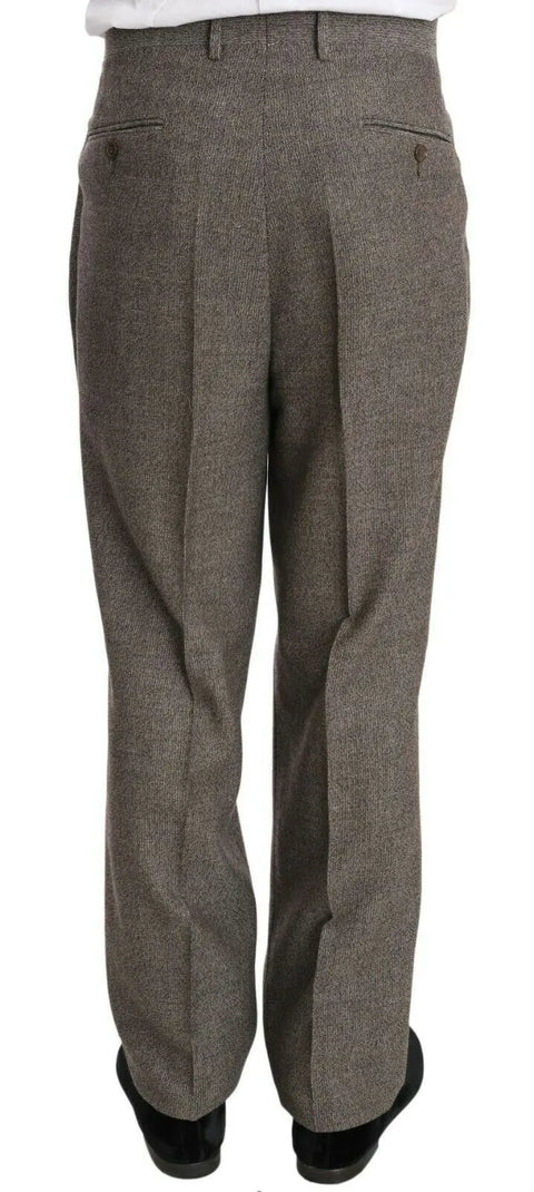 Brown Wool Regular Single  Breasted Suit Fendi