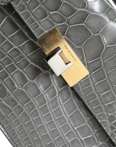 Gray Exotic Leather Medium Shoulder Hand Purse Bag Balenciaga