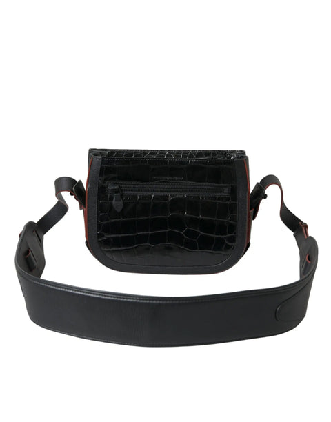Black Exotic Leather Shoulder Crossbody Camera Bag Balenciaga