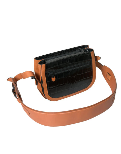 Black Brown Exotic Skin Leather Shoulder Camera Purse Bag Balenciaga