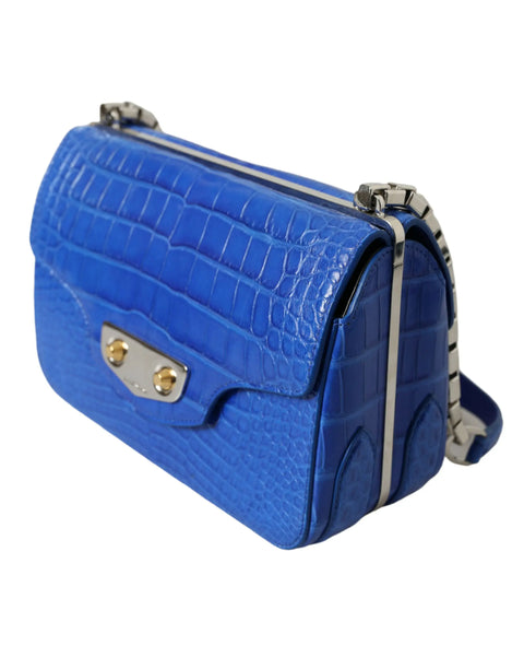 Blue Exotic Leather Neo Classic Purse Shoulder Handbag Bag Balenciaga