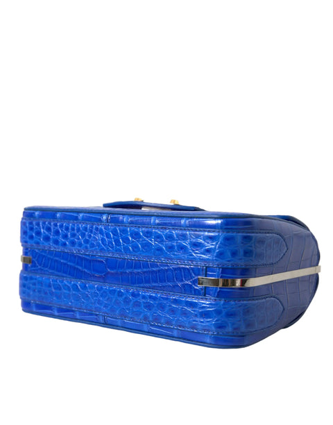 Blue Exotic Leather Neo Classic Purse Shoulder Handbag Bag Balenciaga