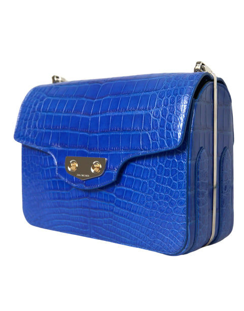 Blue Exotic Leather Neo Classic Small Shoulder Bag Balenciaga