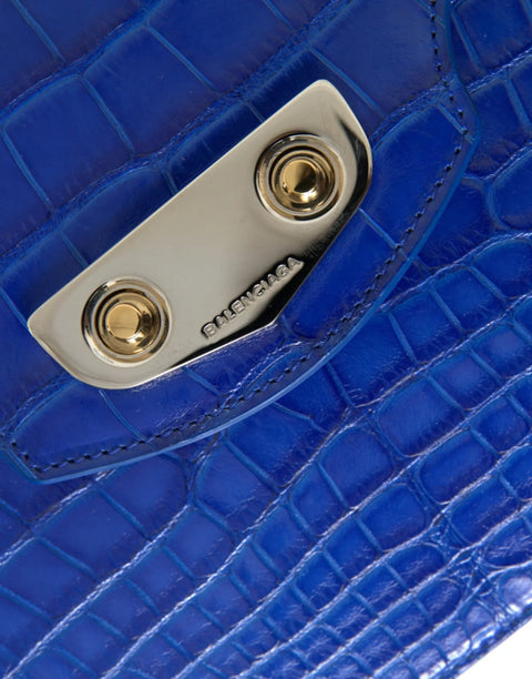 Blue Exotic Leather Neo Classic Small Shoulder Bag Balenciaga