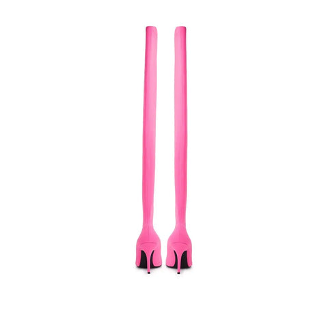 Elegant Pink Polyester Ankle Boots Balenciaga