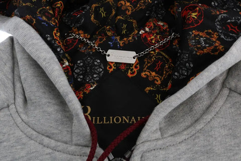 Gray Cotton Hooded Sweatsuit Billionaire Italian Couture