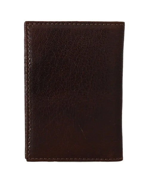 Brown Leather Bifold Wallet Billionaire Italian Couture