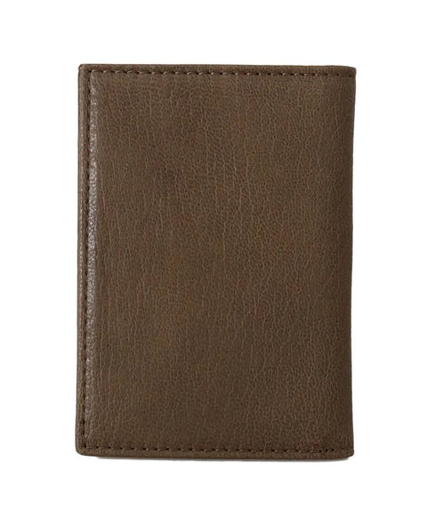 Brown Leather Bifold Wallet Billionaire Italian Couture