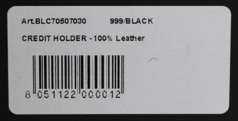 Black Leather Cardholder Wallet Billionaire Italian Couture