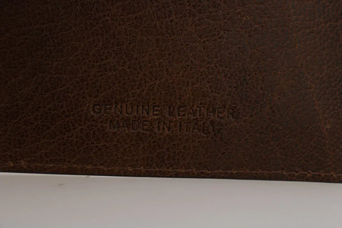 Brown Leather Cardholder Wallet Billionaire Italian Couture