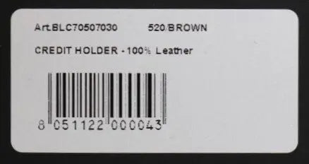 Brown Leather Cardholder Wallet Billionaire Italian Couture
