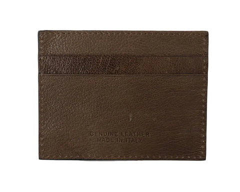 Brown Leather Cardholder Wallet Billionaire Italian Couture