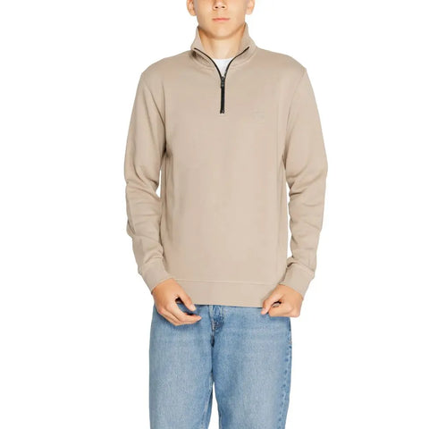 Brown Cotton Sweatshirt Hugo Boss