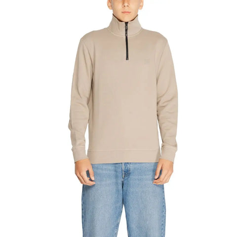 Brown Cotton Sweatshirt Hugo Boss