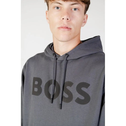 Gray Cotton Hoody Hugo Boss