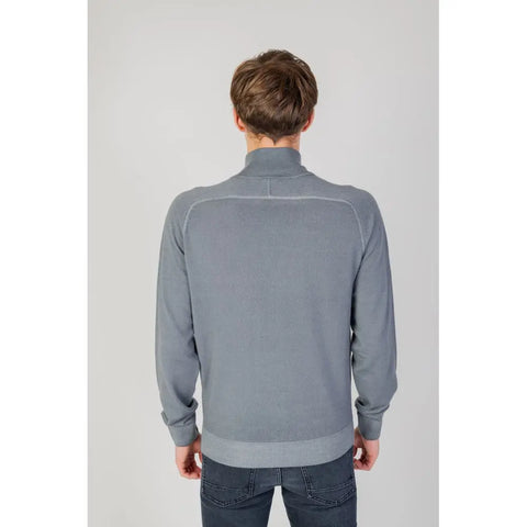 Gray Wool Cardigan Hugo Boss