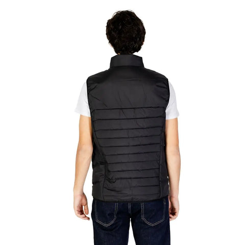 Black Polyester Sleveless Jacket Hugo Boss