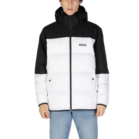 White Recycled Polyester Jackets & Coat Hugo Boss