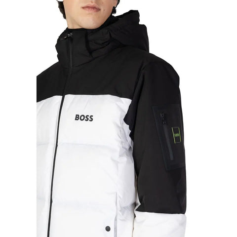 White Recycled Polyester Jackets & Coat Hugo Boss