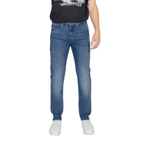Blue Cotton Relaxed Fit Jean Hugo Boss