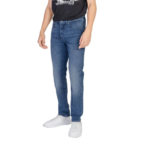 Blue Cotton Relaxed Fit Jean Hugo Boss