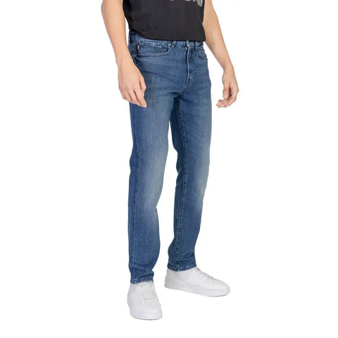 Blue Cotton Relaxed Fit Jean Hugo Boss