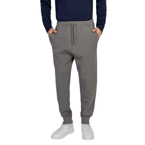 Gray Cotton Joggers Workout Pant Hugo Boss