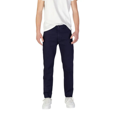 Blue Cotton Skinny Pant Hugo Boss