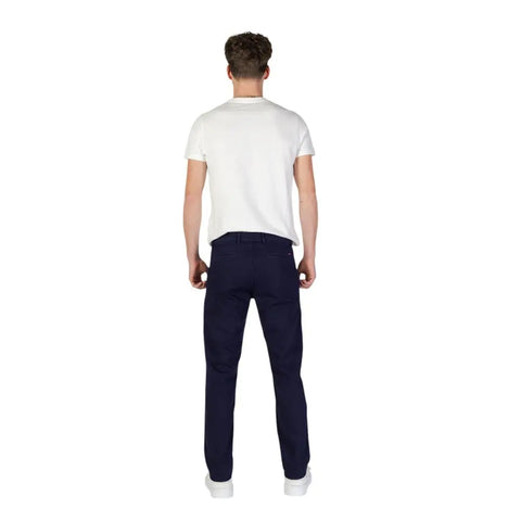 Blue Cotton Skinny Pant Hugo Boss