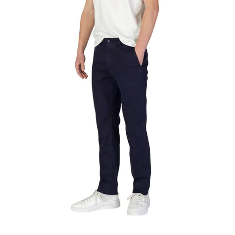 Blue Cotton Skinny Pant Hugo Boss
