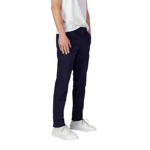 Blue Cotton Skinny Pant Hugo Boss
