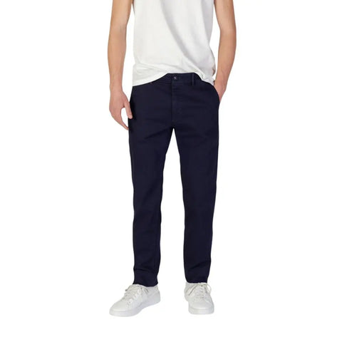Blue Cotton Skinny Pant Hugo Boss