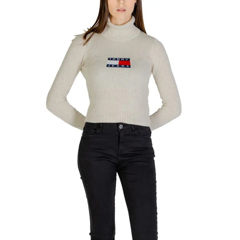 Beige Recycled Polyester Sweater Tommy Hilfiger Jeans