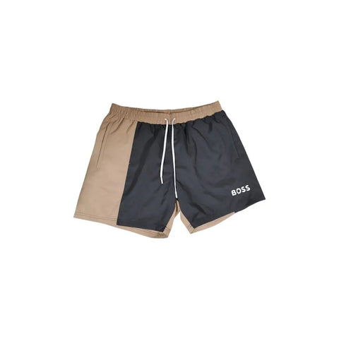 Beige Polyester Swim Brief Hugo Boss