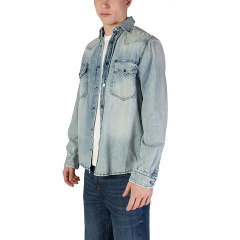 Light Blue Cotton Shirt Hugo Boss