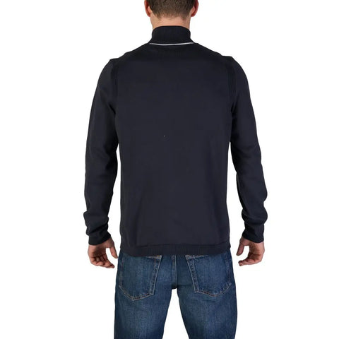 Blue Cotton Cardigan Hugo Boss