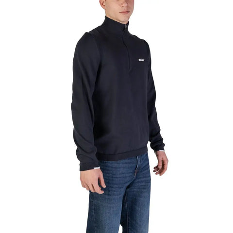 Blue Cotton Cardigan Hugo Boss