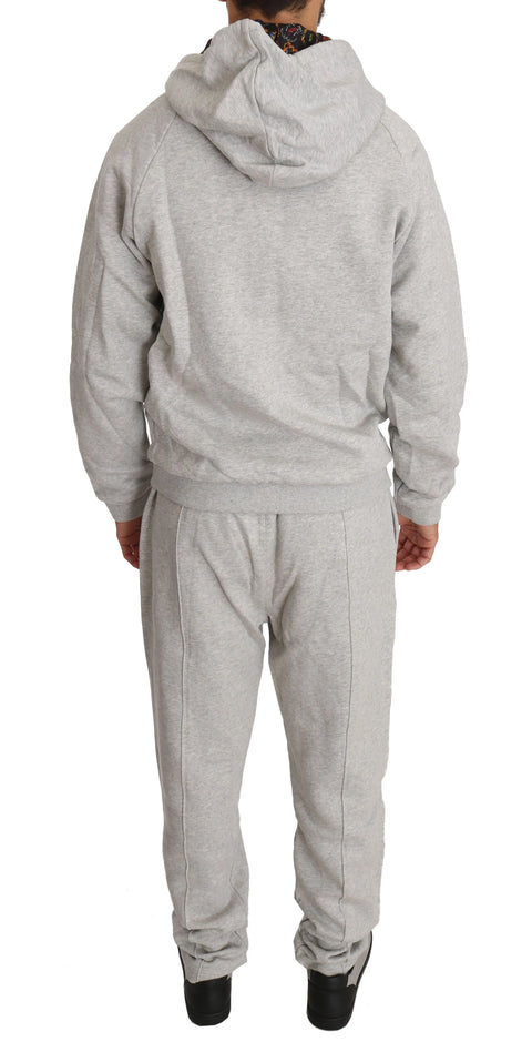 Gray Cotton Sweater Pants Tracksuit Billionaire Italian Couture