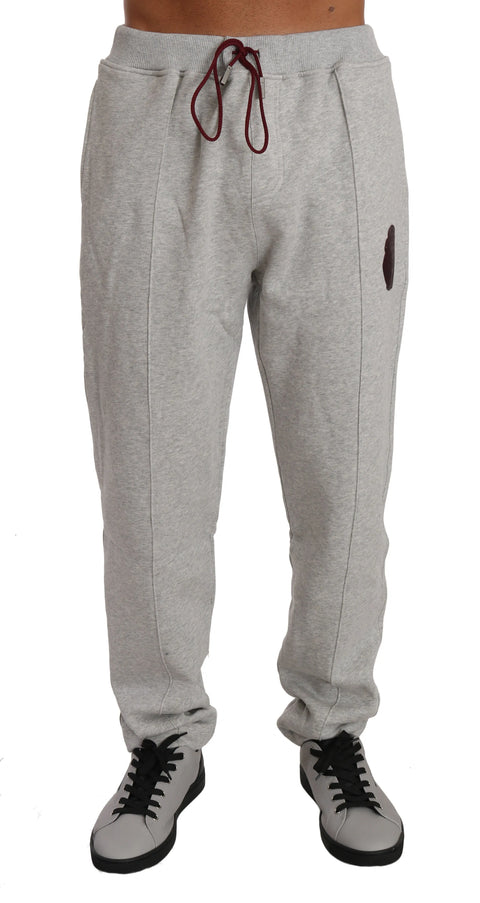 Gray Cotton Sweater Pants Tracksuit Billionaire Italian Couture