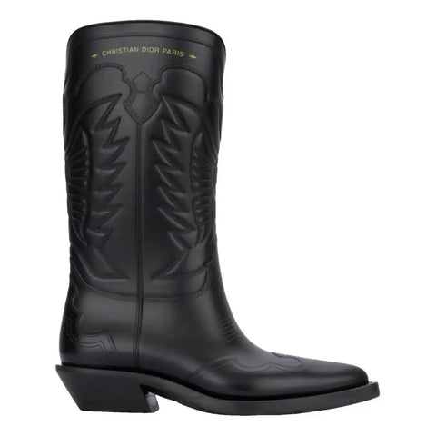 Black Leather Boot Dior