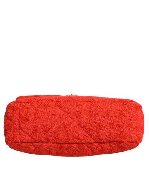 Red Tweed 2WAY Hand Chain Medium Shoulder Bag Purse Chanel