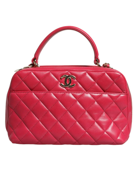 Pink Seal Matelasse Chain CC Lamb Skin Leather Bag Chanel