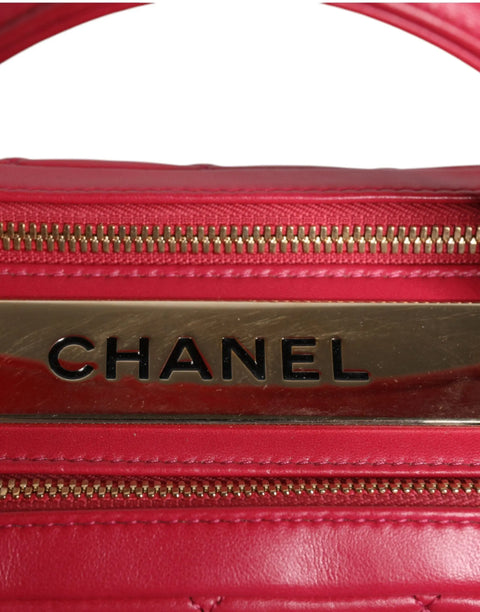 Pink Seal Matelasse Chain CC Lamb Skin Leather Bag Chanel