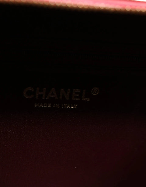 Pink Seal Matelasse Chain CC Lamb Skin Leather Bag Chanel