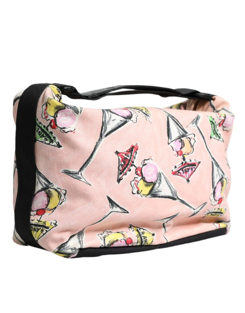 Pink Cruise Collection Parfait Canvas Printed Bag Purse Chanel
