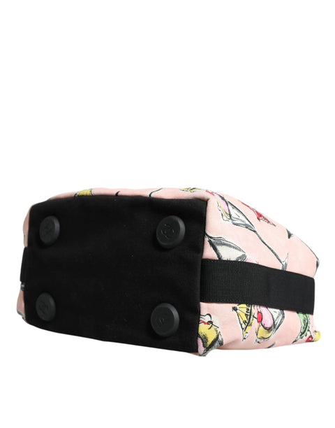 Pink Cruise Collection Parfait Canvas Printed Bag Purse Chanel