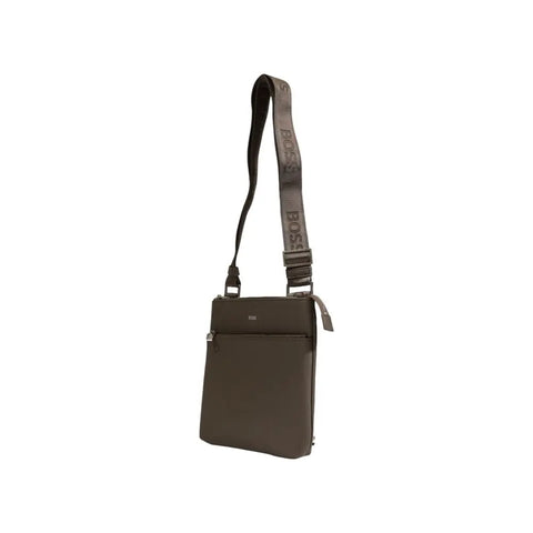 Green Leather Messenger Bag Hugo Boss