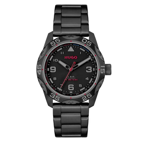 Black Stainless Steel Watch Hugo Boss